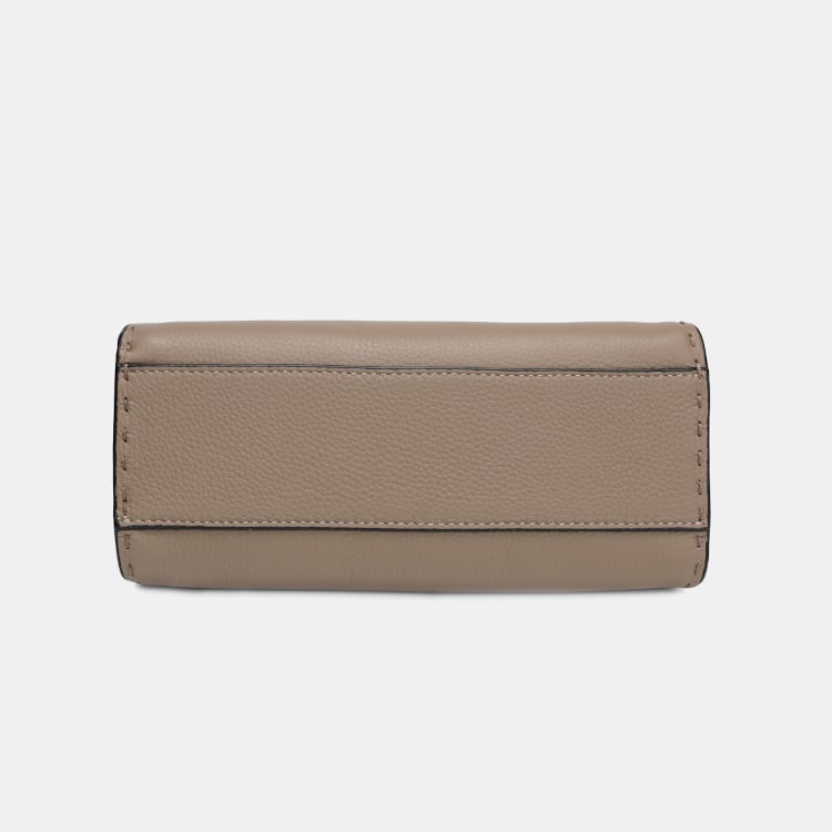 本革ハンドバッグ ステッチ入りバッグ 2wayバッグ エトゥープ Mサイズ レディース