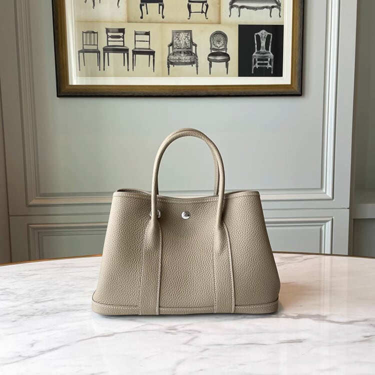 ガーデンパーティー風バッグ 本革 30cm 2wayバッグ ハンドバッグ