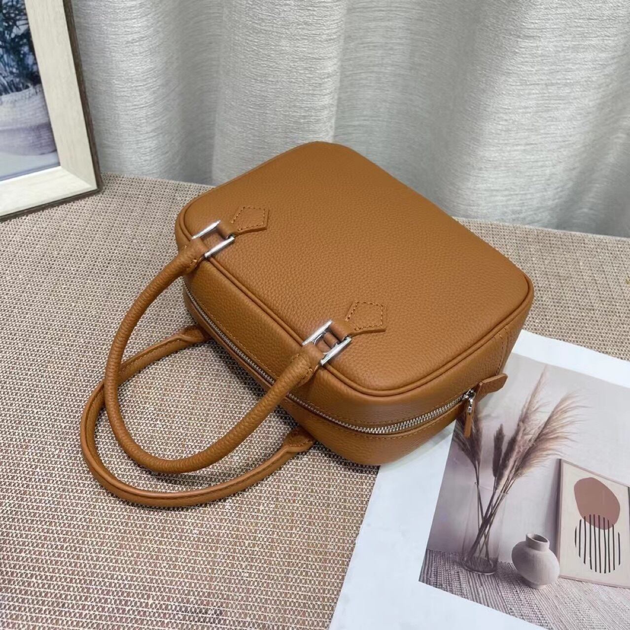 ハンドバッグ 本革レザーバッグ 2wayタイプバック エトゥープ ベージュ レディース