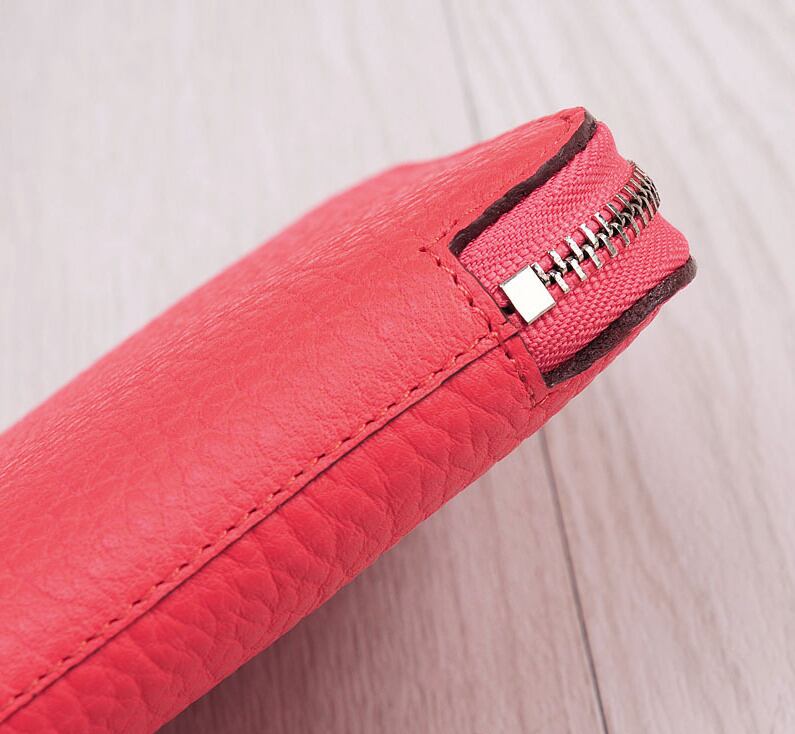 本革レザー長財布 ラウンドジップ長財布 シルバー金具 エトゥープ グレー