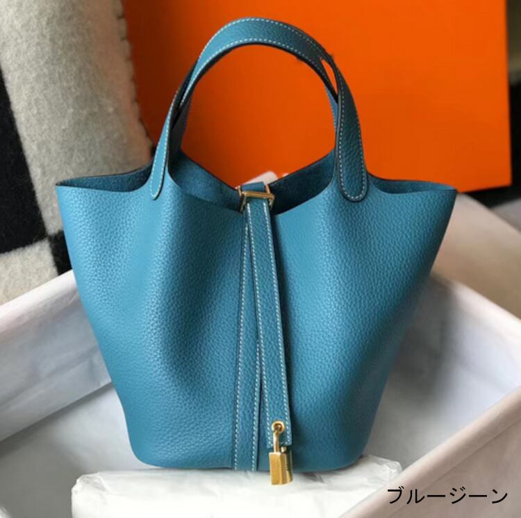本革キューブバッグ 22cm ネイビー グリーングレー パープル アネモネ ブルーニュイ 上質