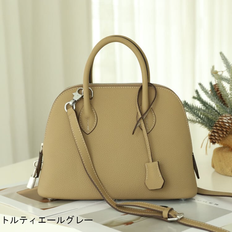 本革ブガッティバッグ 1923 エトゥープ 黒 27cm