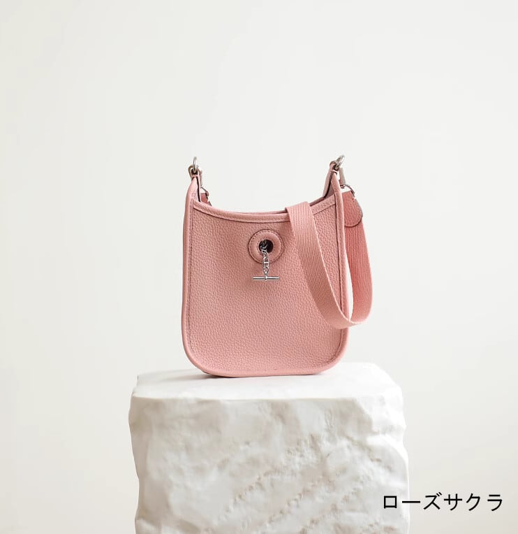 本革ショルダーバッグ 黒 エトゥープ グレー オレンジ