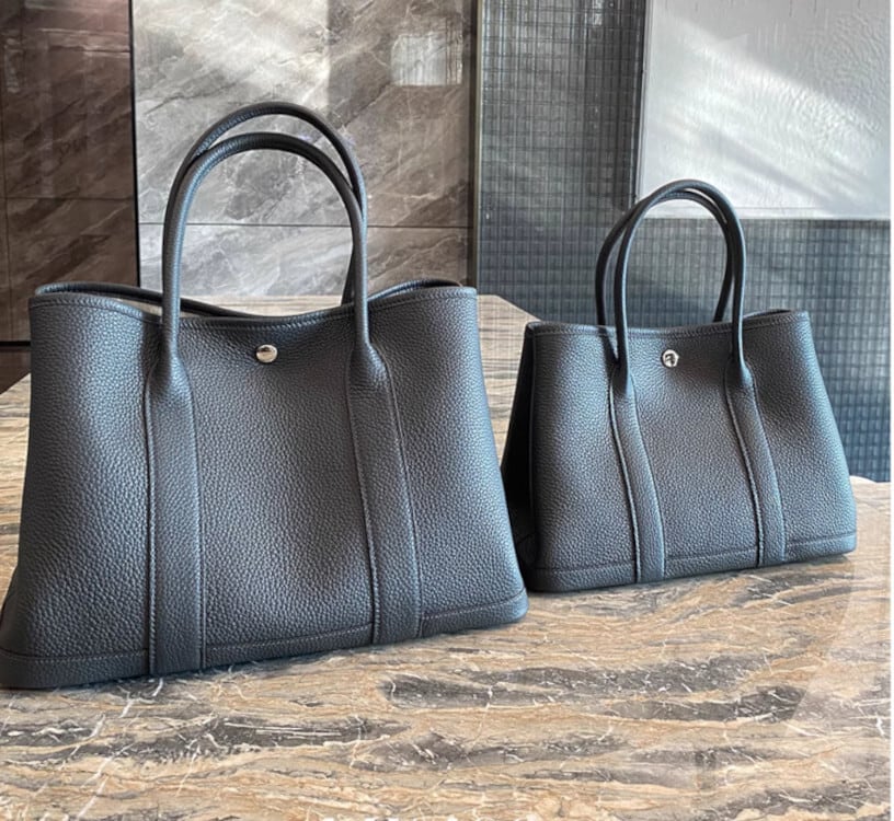 ガーデンパーティー風バッグ プレミア本革 30cm 2wayバッグ