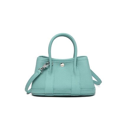 本革2wayトートバッグ ミニ タイプバッグ エトゥープ グレー ショルダーバッグ