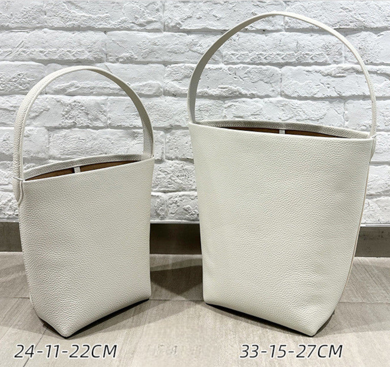 本革トートバッグ 10 12インチ バケツバッグ キューブバッグ 2wayタイプバック ブラック グレー 白 エクリュ