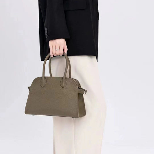 サイドベルト本革トートバッグ 10 12インチ 2wayタイプバック ブラック トープ エクリュ