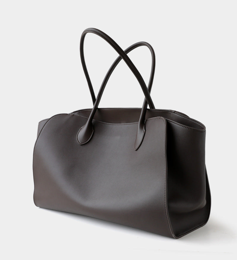 本革トートバッグ 10 12インチ 2wayタイプバック ブラック トープ エクリュ マルゴー風