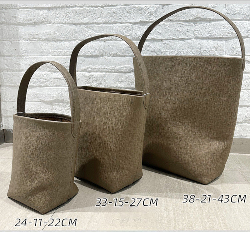 本革トートバッグ 10 12インチ バケツバッグ キューブバッグ 2wayタイプバック ブラック グレー 白 エクリュ