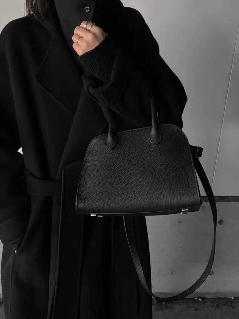 サイドベルト本革トートバッグ 10 12インチ 2wayタイプバック ブラック トープ エクリュ