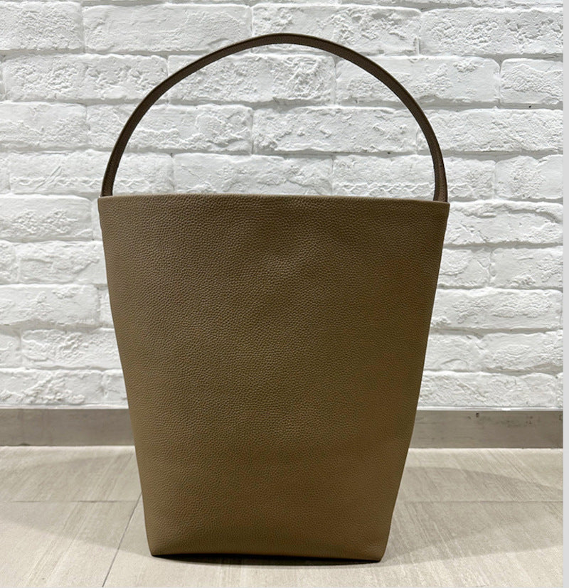 本革トートバッグ 10 12インチ バケツバッグ キューブバッグ 2wayタイプバック ブラック グレー 白 エクリュ