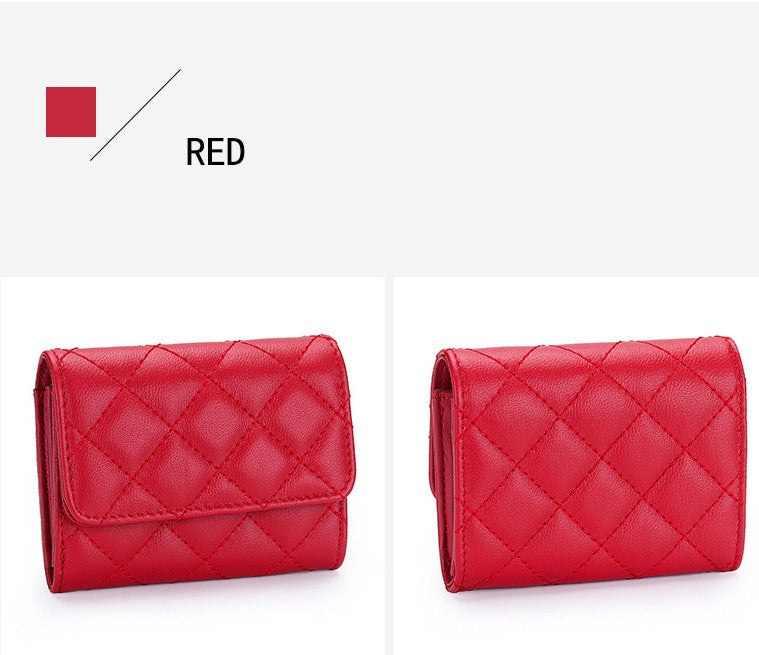 羊革財布 ラムスキン財布 マトラッセ財布 本革二つ折り財布 ファスナー付 黒 ピンク ベージュ ネイビー グレー