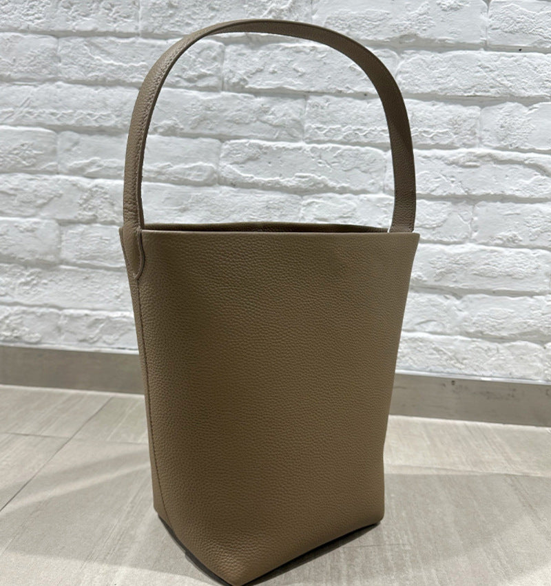 本革トートバッグ 10 12インチ バケツバッグ キューブバッグ 2wayタイプバック ブラック グレー 白 エクリュ