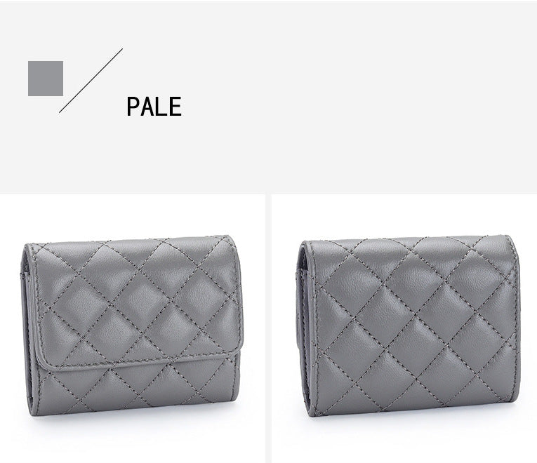 羊革財布 ラムスキン財布 マトラッセ財布 本革二つ折り財布 ファスナー付 黒 ピンク ベージュ ネイビー グレー