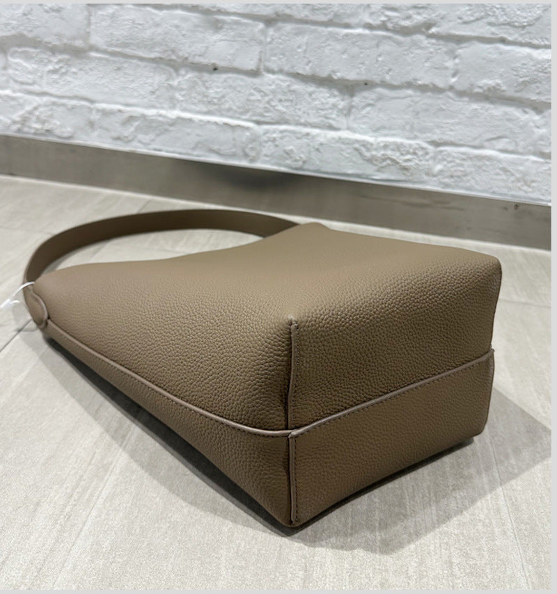 本革トートバッグ 10 12インチ バケツバッグ キューブバッグ 2wayタイプバック ブラック グレー 白 エクリュ