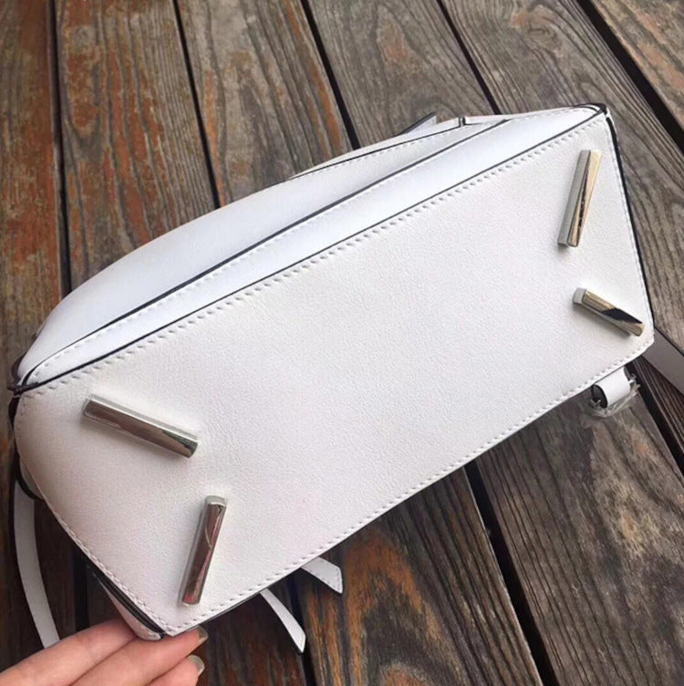 2wayショルダーバッグ スモール 本革 肩掛けポーチ ブラウン グレー レディース