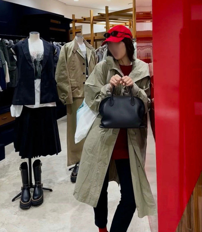 ブガッティバッグ 本革ハンドバッグ スムースレザー ブラック トープ ホワイト