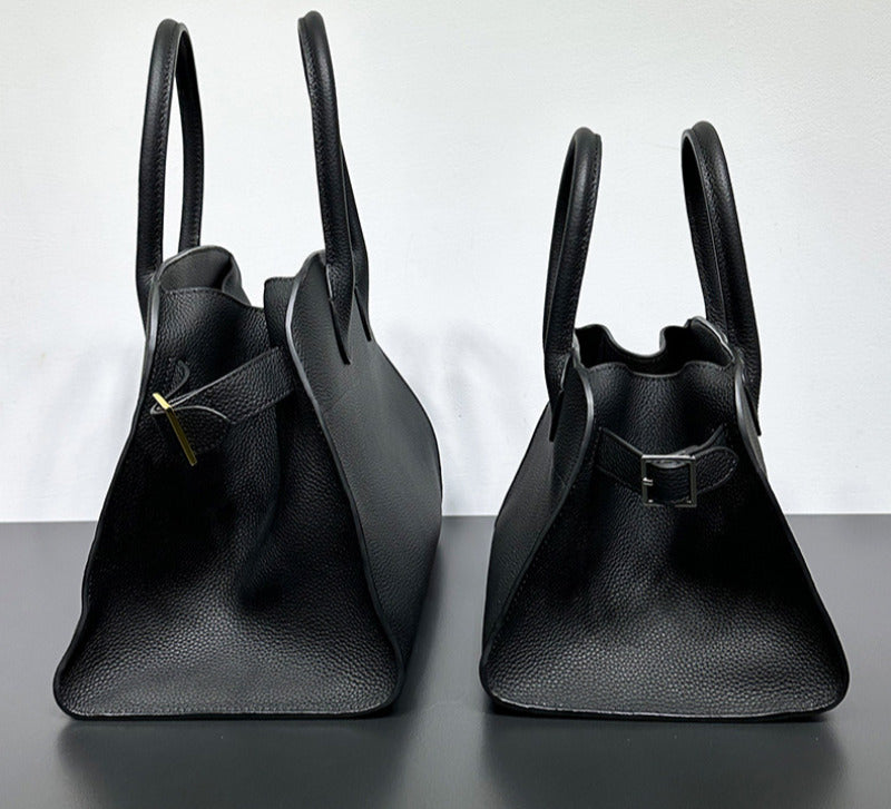 サイドベルト本革トートバッグ 10 12インチ 2wayタイプバック ブラック トープ エクリュ