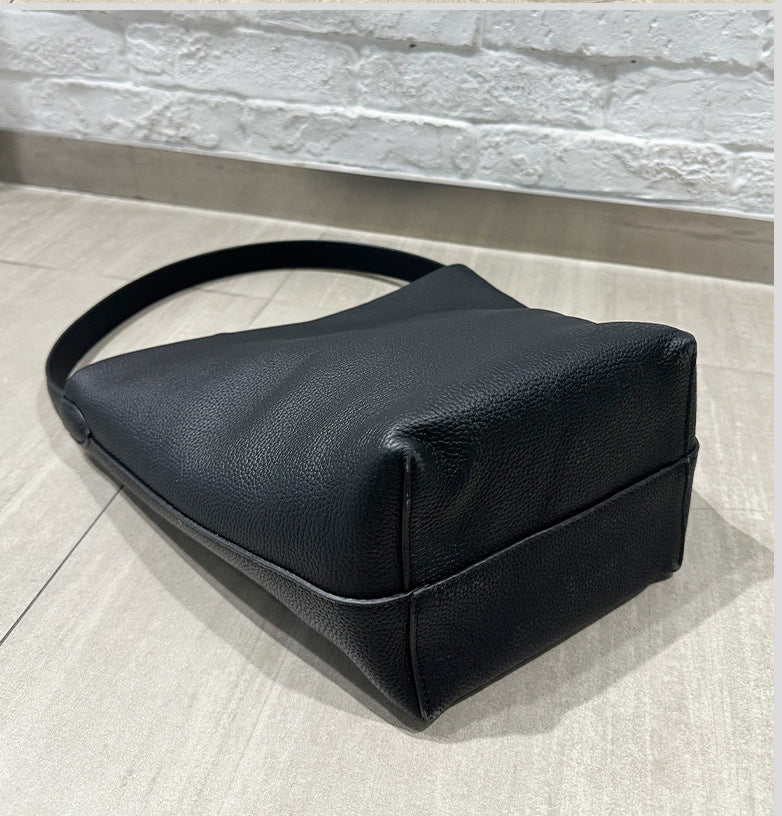 本革トートバッグ 10 12インチ バケツバッグ キューブバッグ 2wayタイプバック ブラック グレー 白 エクリュ