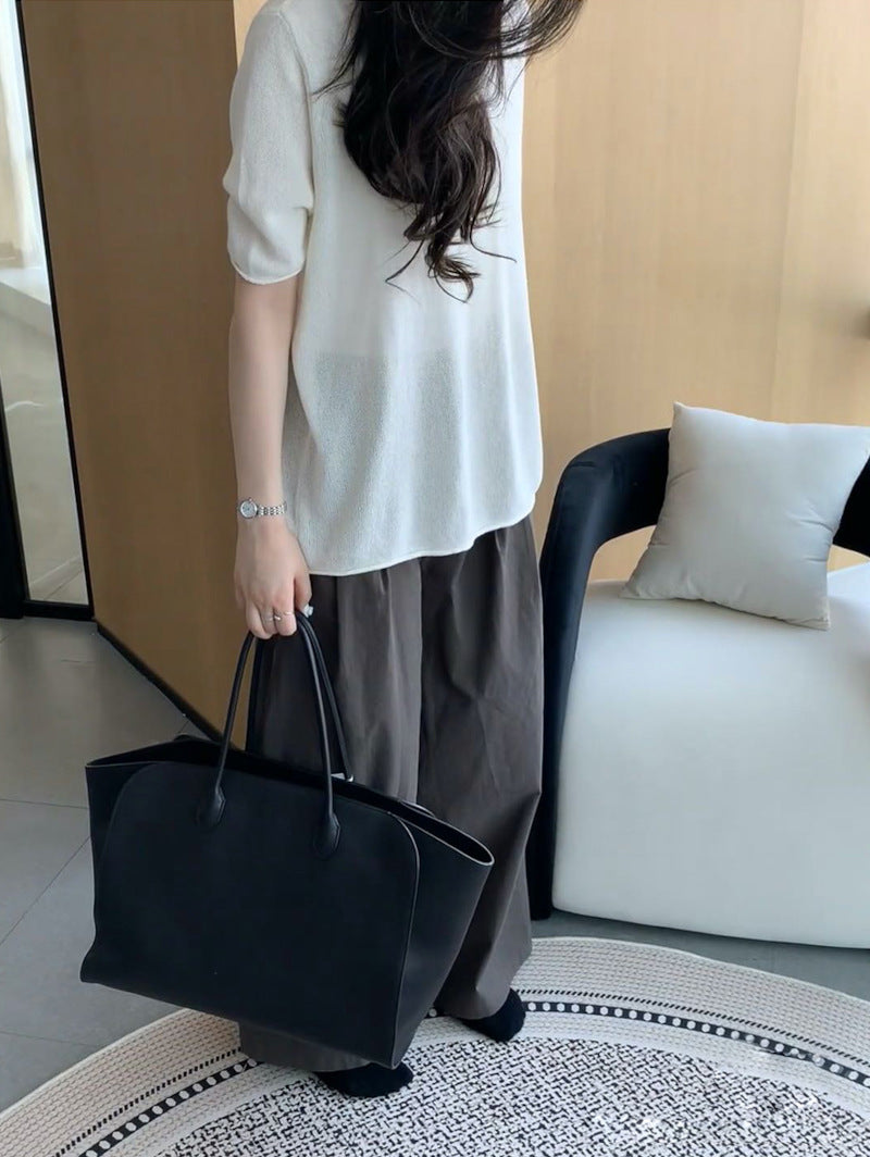 マルゴー風バッグ マルロー風 10 12 15インチ 本革レザー トートバッグ