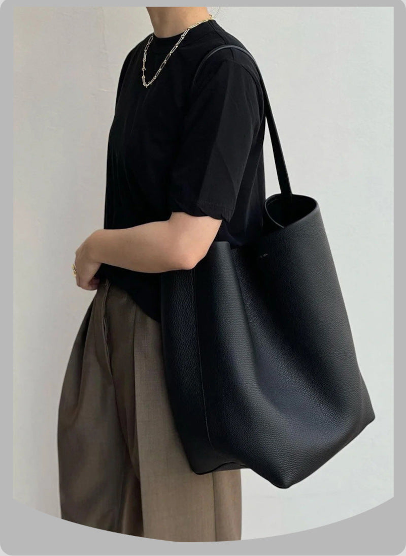 本革トートバッグ 10 12インチ バケツバッグ キューブバッグ 2wayタイプバック ブラック グレー 白 エクリュ