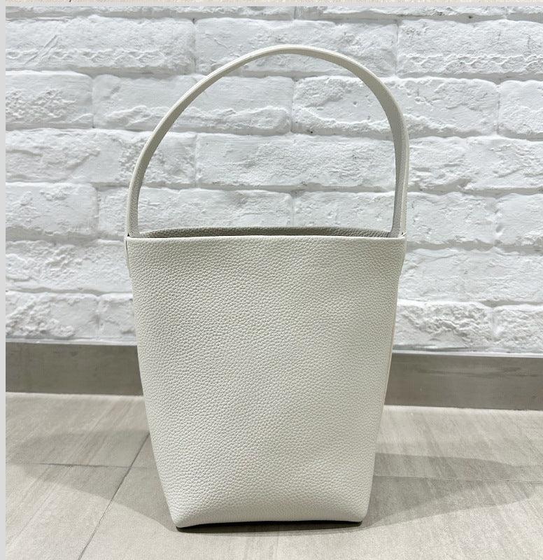 本革トートバッグ 10 12インチ バケツバッグ キューブバッグ 2wayタイプバック ブラック グレー 白 エクリュ