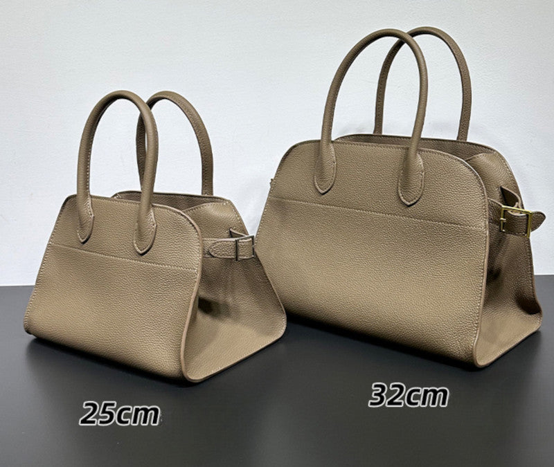 サイドベルト本革トートバッグ 10 12インチ 2wayタイプバック ブラック トープ エクリュ