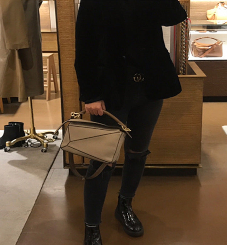 2wayショルダーバッグ スモール 本革 肩掛けポーチ ブラウン グレー レディース