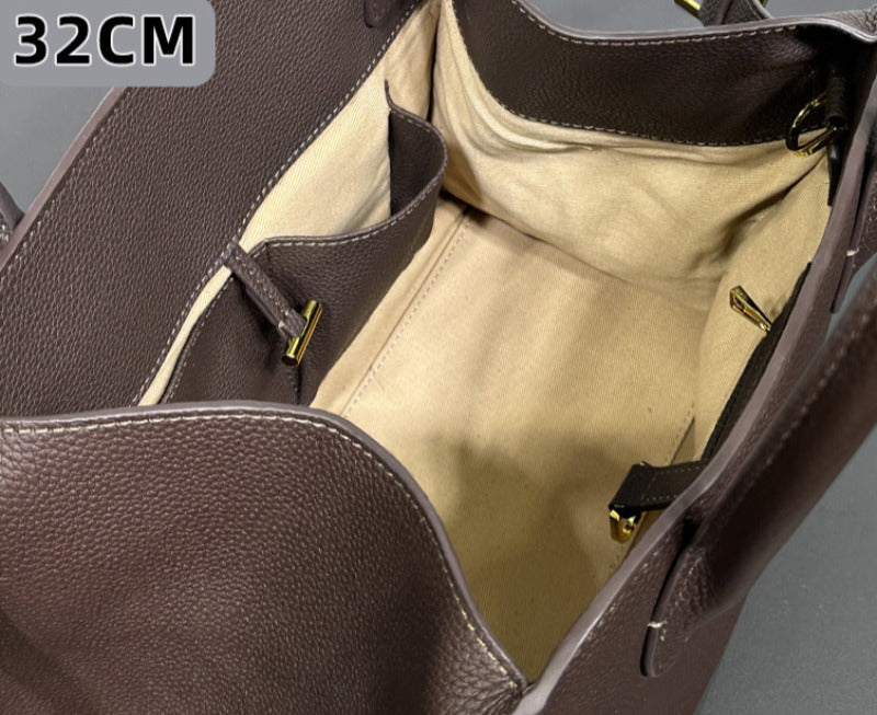 サイドベルト本革トートバッグ 10 12インチ 2wayタイプバック ブラック トープ エクリュ