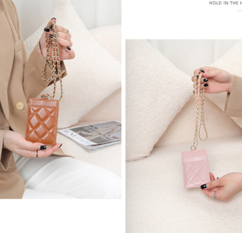 本革カードケース ラムスキンカードケース マトラッセ 本革IDホルダー 黒 ピンク ベージュ