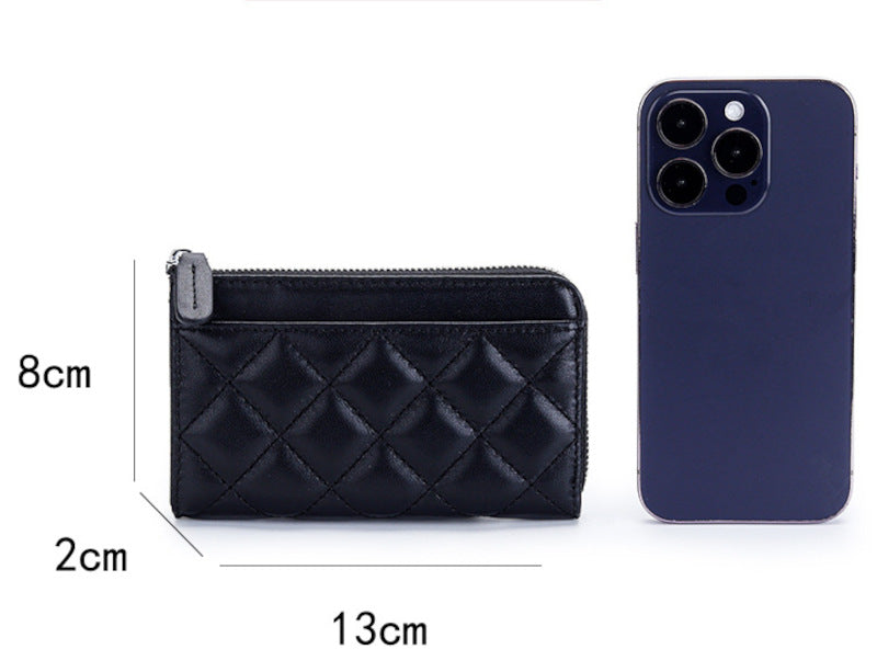 羊革財布 ラムスキン財布 マトラッセ財布 本革二つ折り財布 ラウンドファスナー 黒 ピンク ベージュ ネイビー