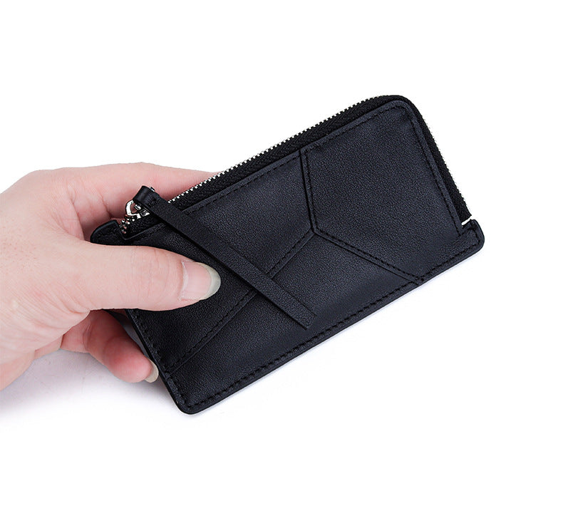 薄型財布 ラウンドファスナー レディース 本革二つ折り財布 本革コインケース 黒 ピンク グレー ブルー