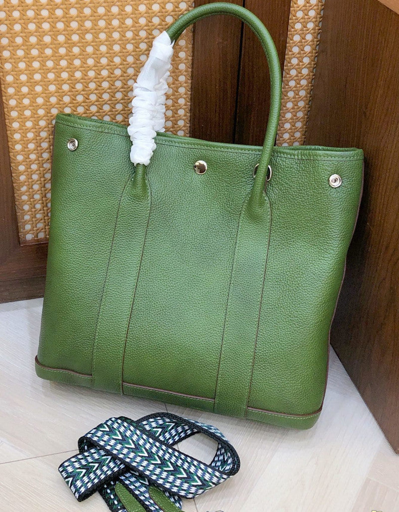 本革2wayトートバッグ ファイル型 プレミア革 茶 緑 ブラウン グリーン 高品質