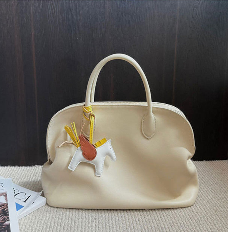 ブガッティバッグ 本革ハンドバッグ スムースレザー ブラック トープ ホワイト