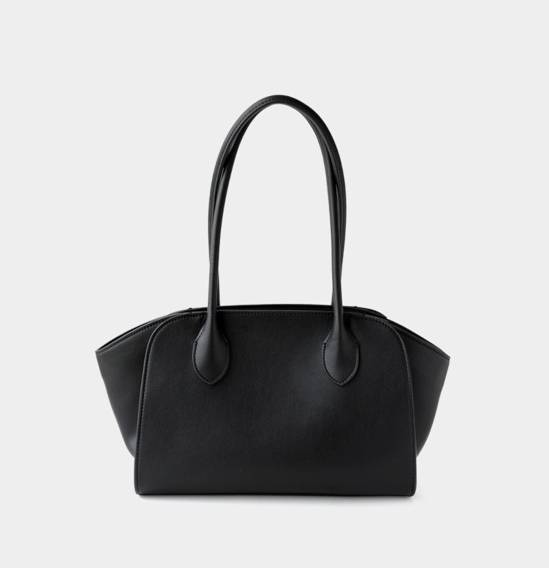 本革トートバッグ 10 12インチ 2wayタイプバック ブラック トープ エクリュ マルゴー風