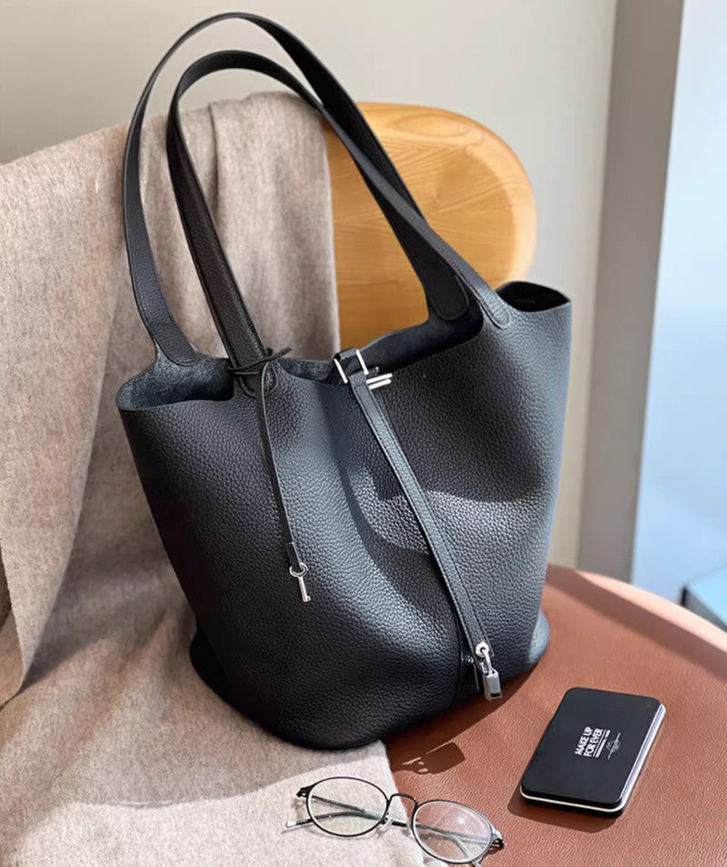 キューブバッグ 本革  ショルダーバッグ レディース エトゥープ バイカラー