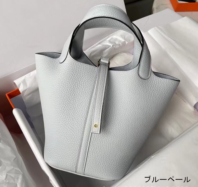 ピコタン風バッグ プレミア本革 キューブバッグ 18cm ハンドバッグ