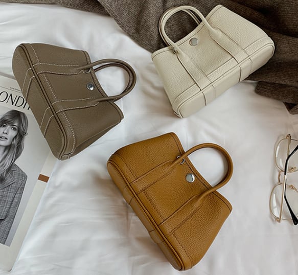 ガーデンパーティーミニ風 24cm 本革 2wayバッグ ハンドバッグ